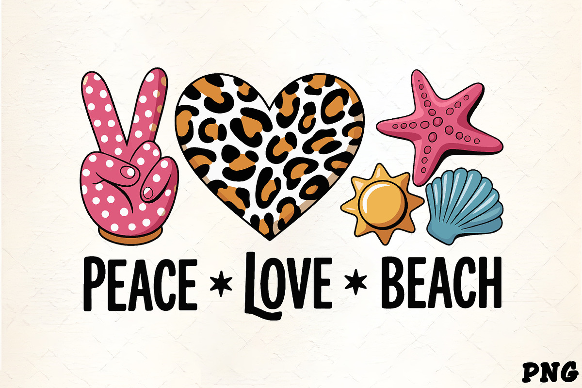 Peace love summer leopard sun starfi, an Illustration by CrexoraLab (Photo 1 of 4)