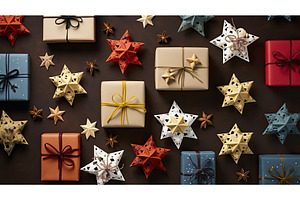 diy star wrapping paper ai generated, a Background Photo by pikepicture