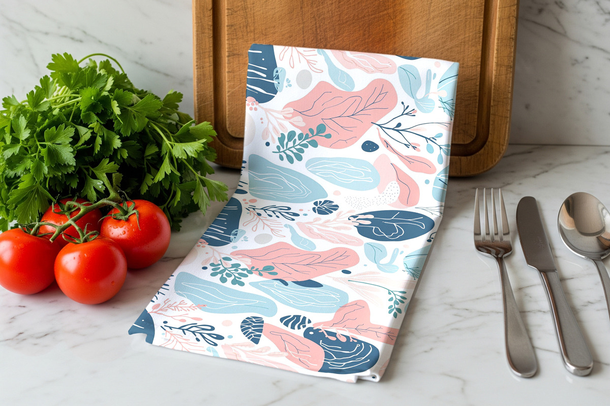 Kitchen folded towel mockup, a Household Mockup by Rami's Mockups (Photo 3 of 3)