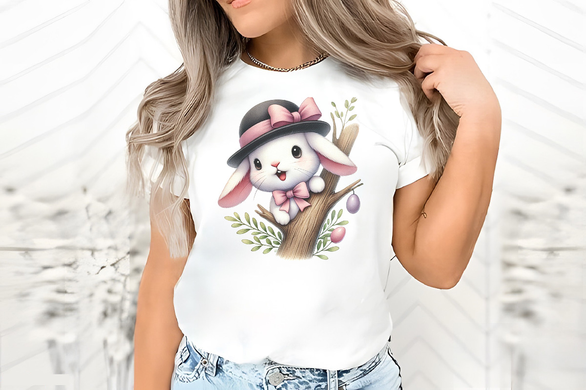 Easter Day Playful Cute Bunny PNG, an Animal Illustration by RobertsArt (Photo 6 of 7)