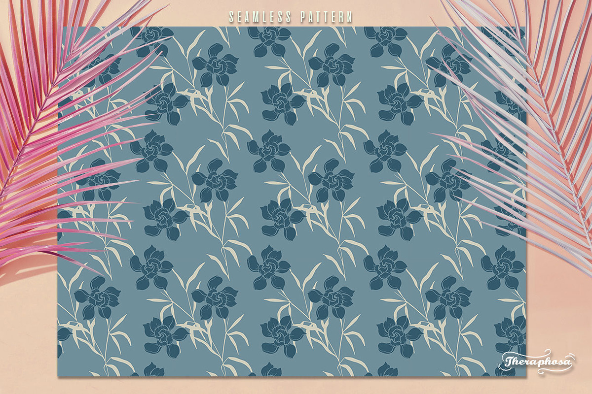 12JPG/EPS Tropical floral pattern, a Pattern Graphic by Theraphosath (Photo 17 of 25)