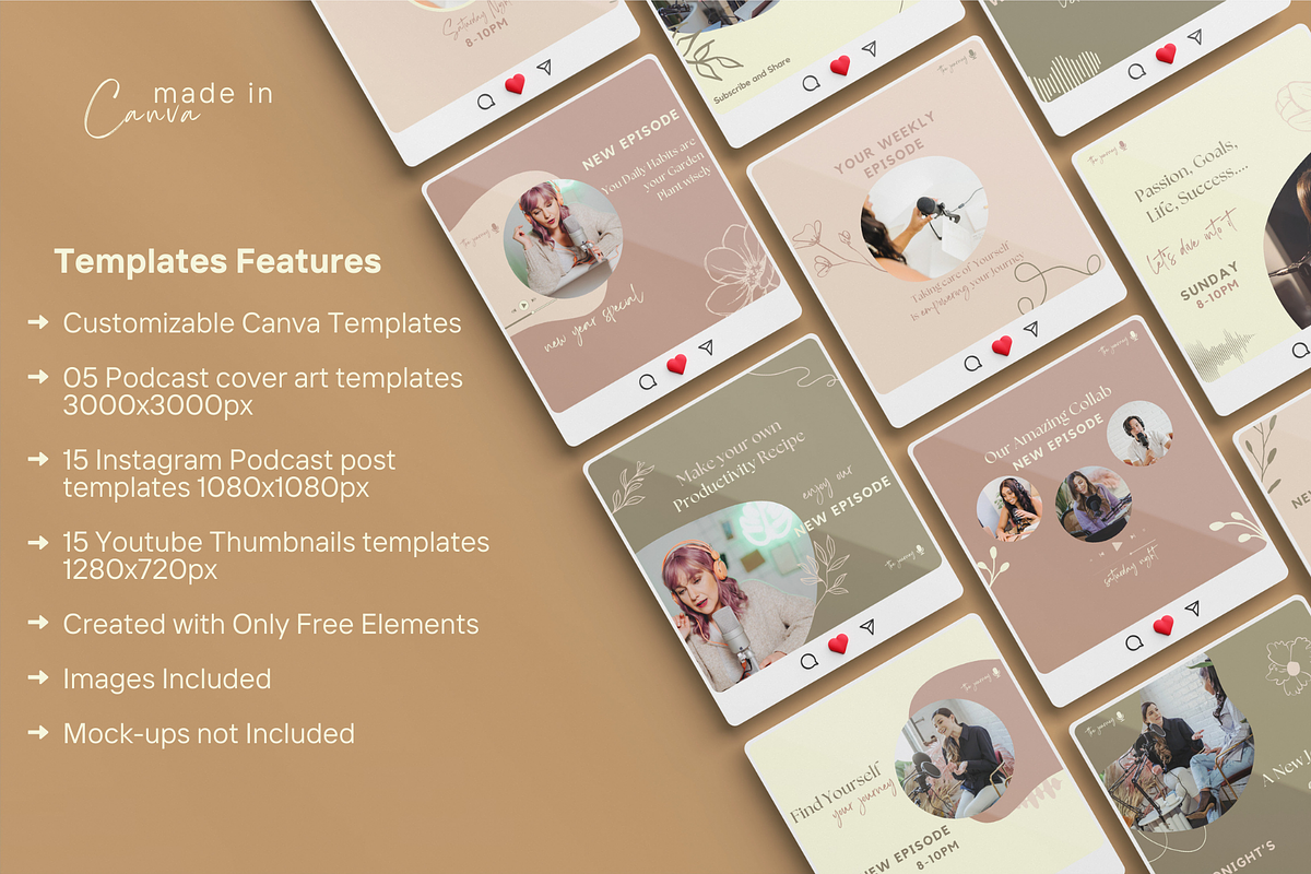 The Journey Podcast Template Bundle, a Social Media Template by Soul & Maeum Store (Photo 4 of 6)