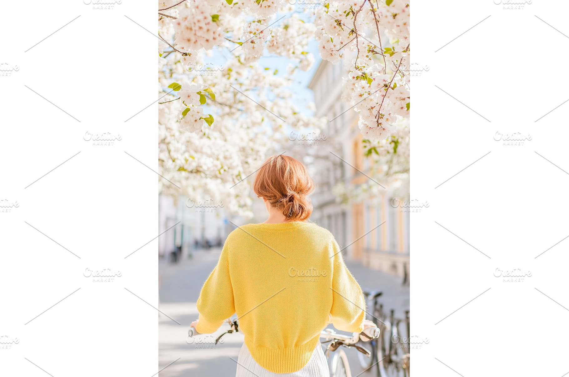 Woman in Yellow Sweater on bike, a Beauty & Fashion Photo by Lermont51