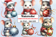 Christmas Mouse with Ornament, an Illustration by DreamArtGraphic (Thumbnail 1 of 5)