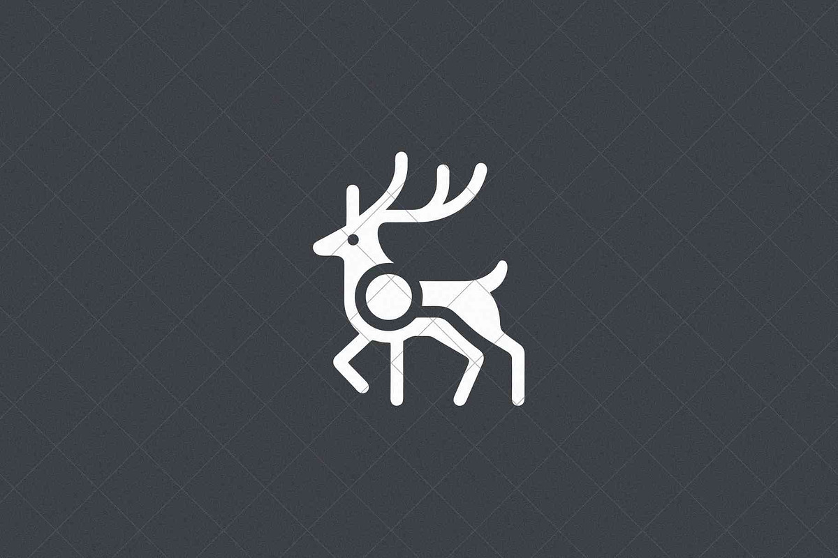 Minimalist Deer Elk Icon, an Animal Illustration by Vectorium Studio (Photo 4 of 4)