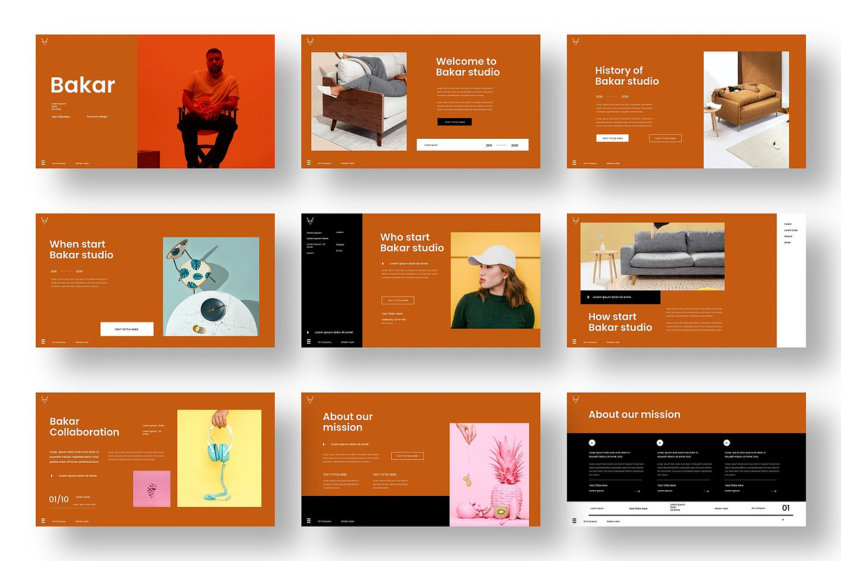 Bakar - Business PowerPoint Template, a Presentation Template by Dens Creative Studio (Photo 2 of 6)