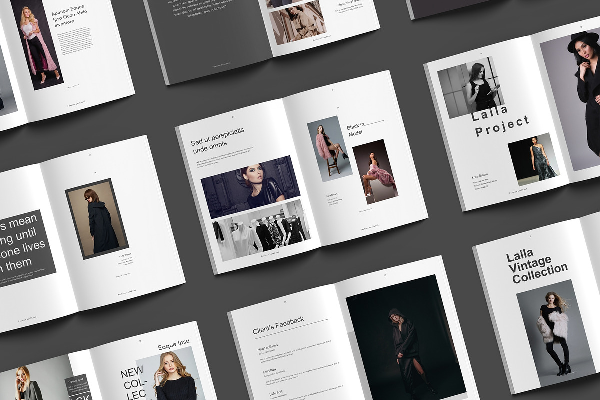 Minimal A4 & US Lookbook Template, a Brochure Template by TheBrightGrap (Photo 6 of 9)