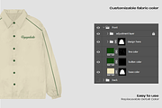 Coach jacket mockup, an Apparel Mockup by Voyage Studio (Thumbnail 3 of 3)