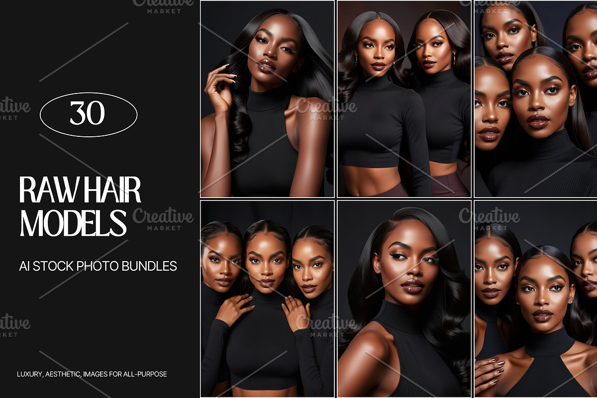 Luxury Raw Hair black models Photos, a Beauty & Fashion Photo by My Template Studio (Photo 1 of 12)