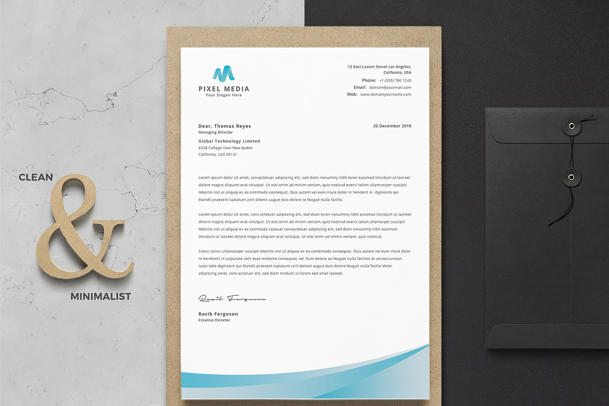 Letterhead, a Stationery Template by TelaTemplates (Photo 1 of 8)