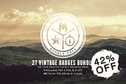 27 Vintage Badges Bundle, a Branding & Logo Template by Yusof Mining (Thumbnail 1 of 5)