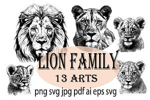LION FAMILY set