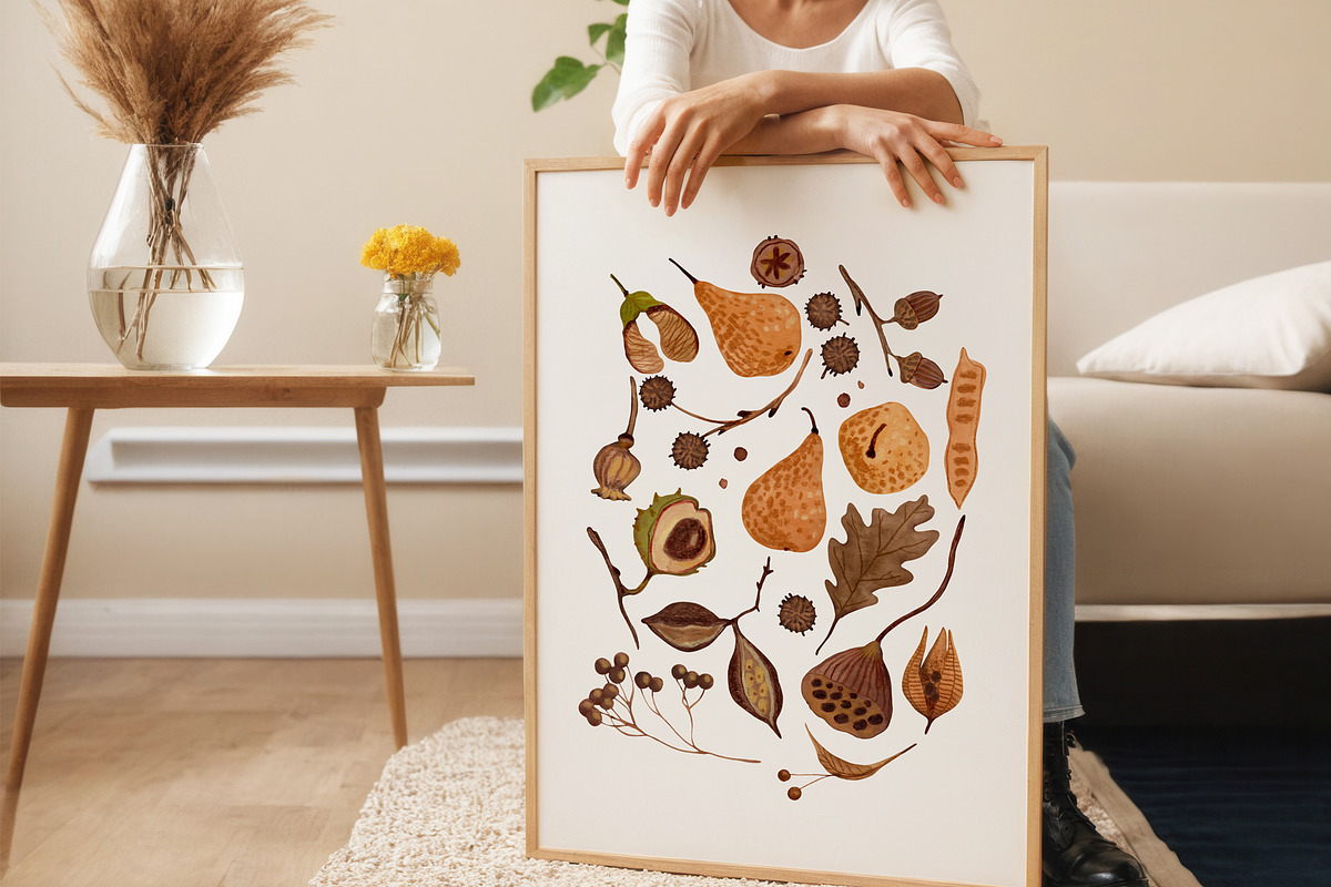 Autumn Botanicals Clipart & Patterns, an Object Graphic by ArtPavo (Photo 8 of 10)