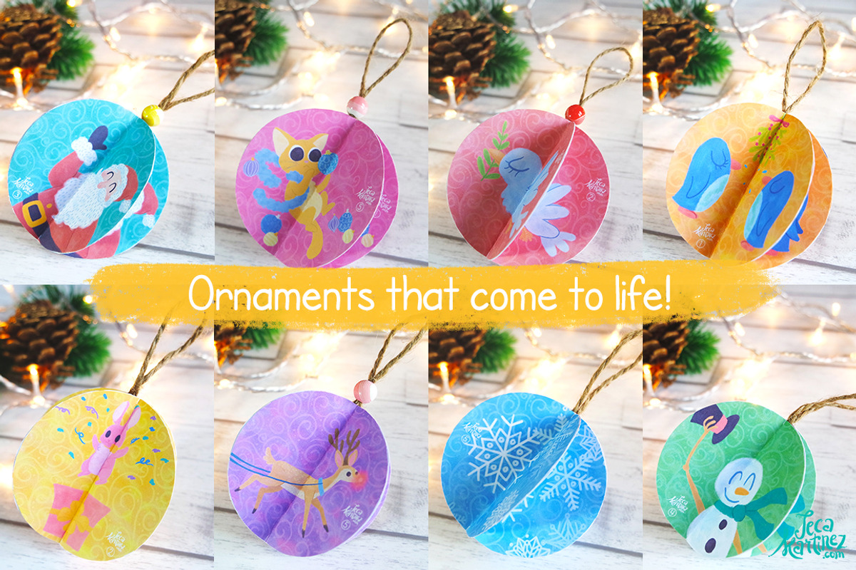 Animated Christmas Ornaments, an Illustration by Jeca Martinez (Photo 2 of 11)