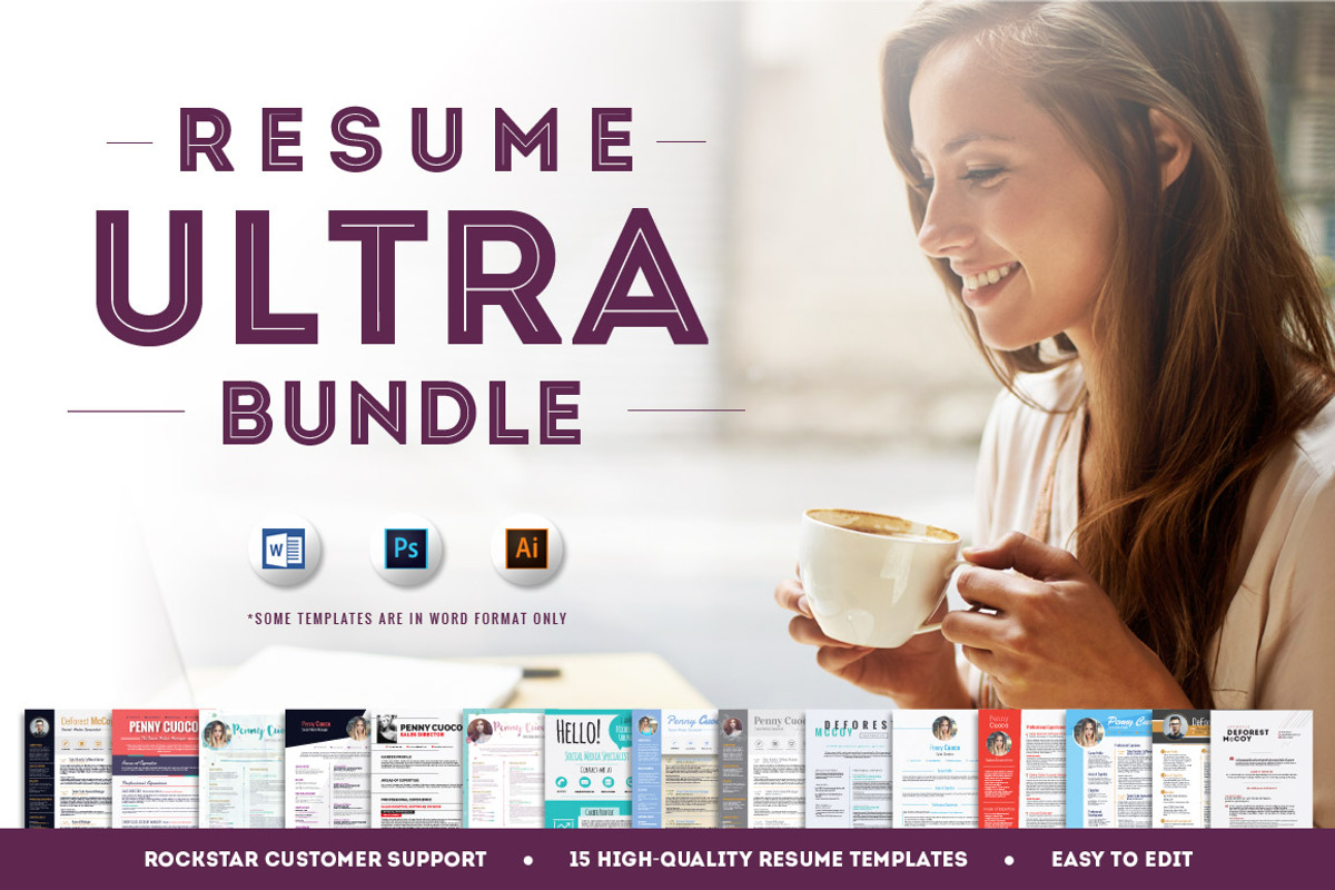 15 Resume Templates - Ultra Bundle, a Resume Template by RockStarUI (Photo 6 of 6)
