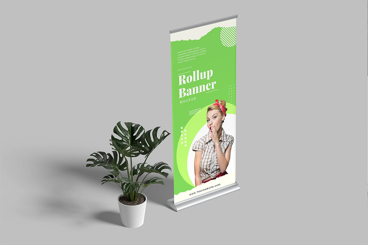 Rollup Banner Mockup, an Advertising Mockup by mahremdesign (Photo 6 of 9)