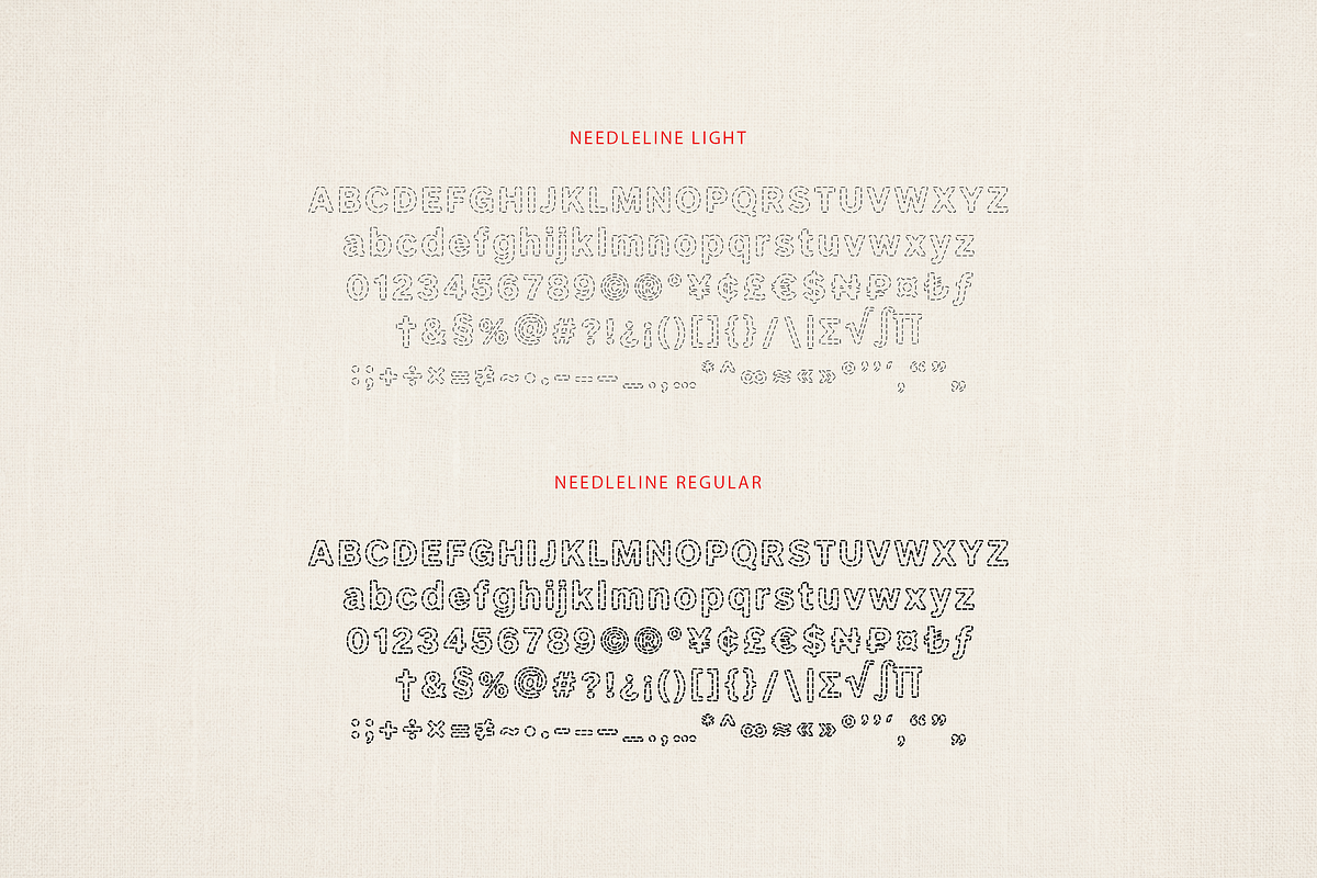 Needleline Font | Stitched Logo Sans, a Sans Serif Font by gafaroff studio (Photo 3 of 5)