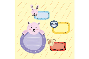 cute planner four notes, an Object Illustration by studiogstock