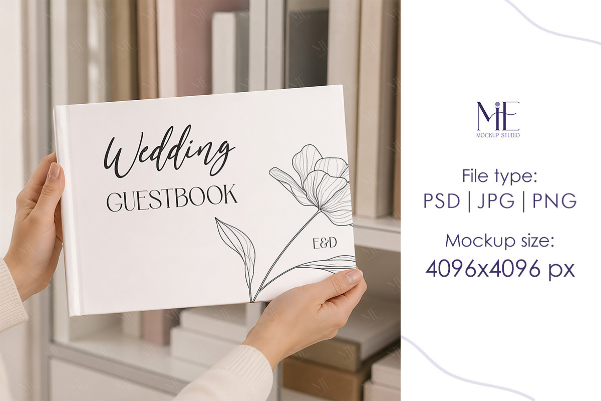 Photo Book Mock up Hardcover Album, a Books & Magazine Mockup by Mie Mockup Studio (Photo 4 of 7)