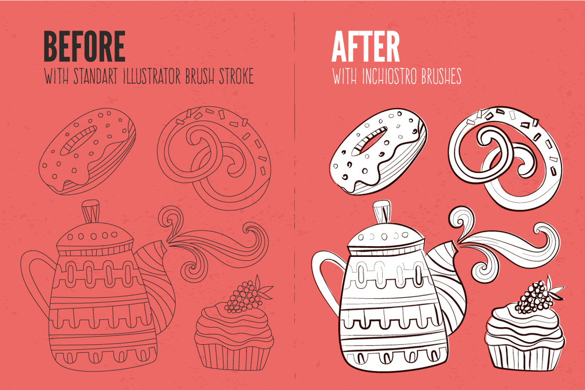 Inchiostro Illustrator Brush Pack, a Brush Add-On by Favete Art, image size:1200x800