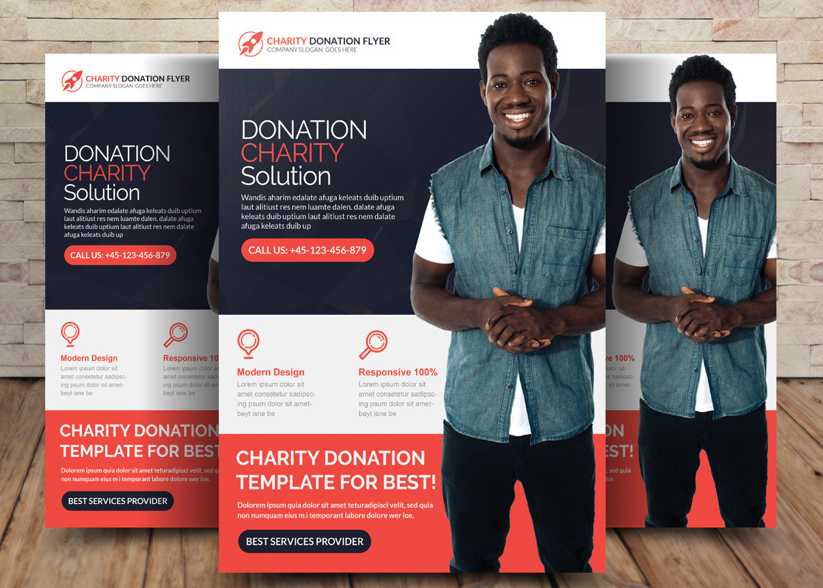 Charity Donation Flyer, a Flyer Template by graphicforest