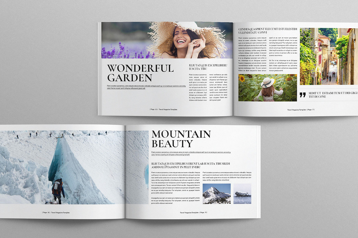 Travel Magazine Template Landscape preview 4