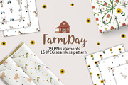 Farm Day clipart and pattern, a Pattern Graphic by SleptArt (Thumbnail 1 of 10)