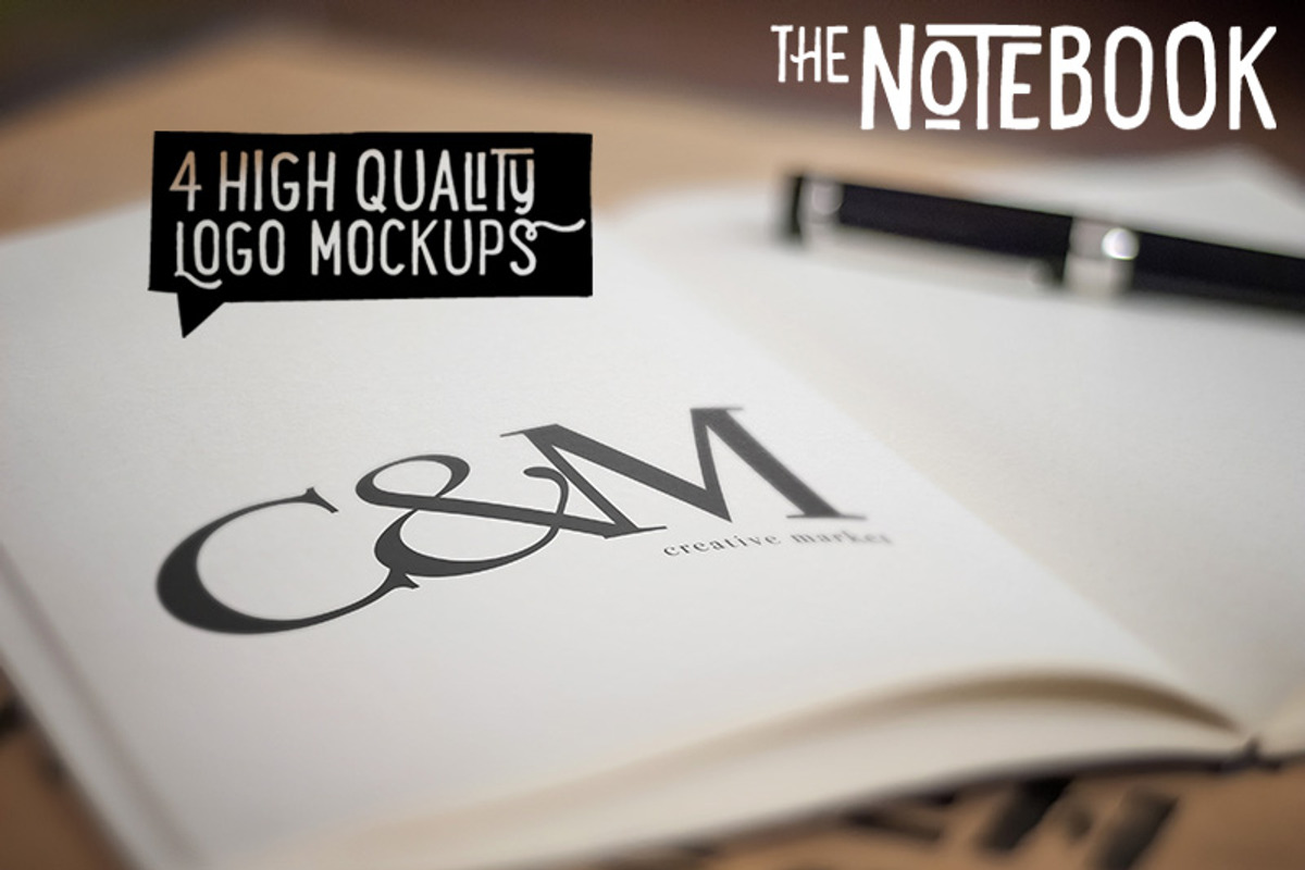 The Notebook - Creative Logo Mockups, a Books & Magazine Mockup by LayerLabs (Photo 1 of 4)