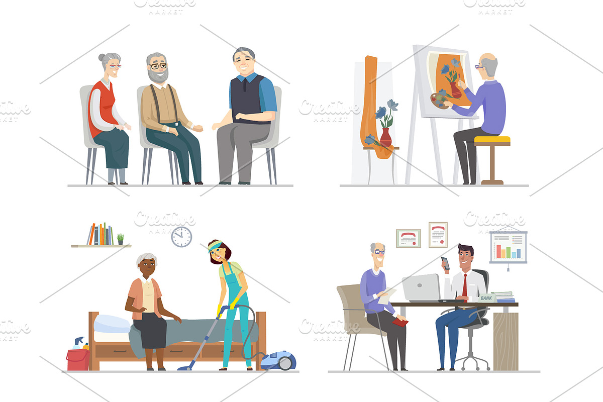 Senior People - Cartoon Characters, a Templates & Theme by Boyko Pictures (Photo 9 of 14)