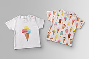 Ice cream set + seamless pattern, a Food Illustration by Good Studio (Thumbnail 5 of 7)