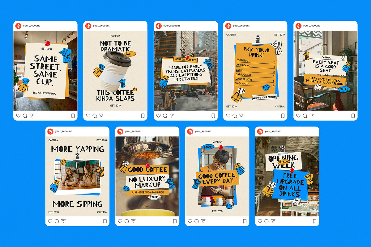 Coffee Shop Instagram Canva Template, a Social Media Template by Supanium Studio (Photo 4 of 5)