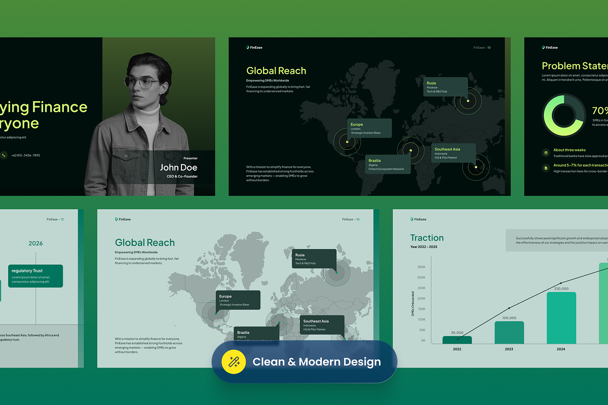 FinEase - Finance Startup Pitch Deck preview 2
