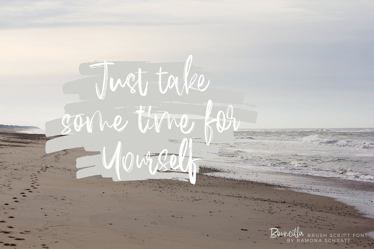 Bouncilla | Happy Brush Script Font, a Script Font by Ramona Schratt (Photo 9 of 20)