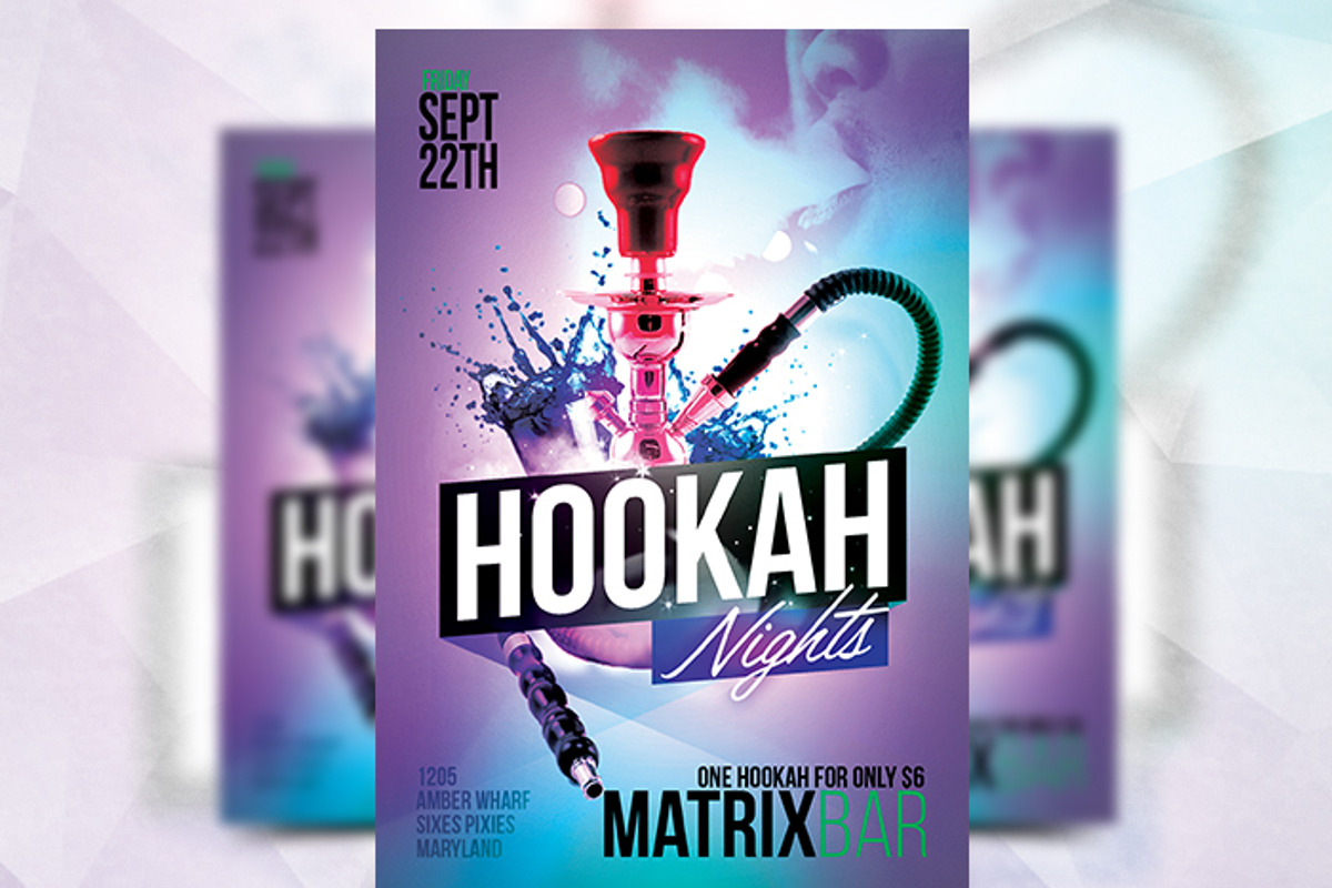 Hookah Nights - Flyer Template, a Flyer Template by Flyermarket (Photo 3 of 3)