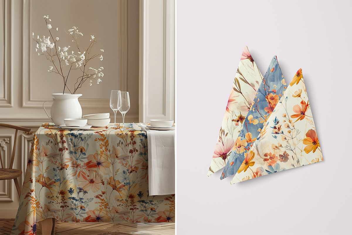 Wildflower Meadow Floral Patterns, a Pattern Graphic by Ninterints (Photo 5 of 19)