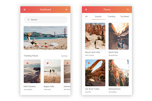 Travel & Tour UI Kit Adobe XD