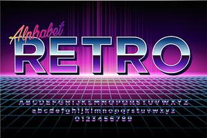 Retro Chrome Disco Font
