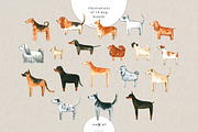Adorable Dogs. Watercolor set., an Animal Illustration by Ola_Vola (Thumbnail 3 of 8)