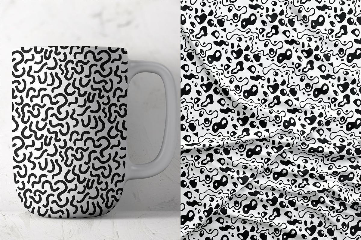 Black and white abstract patterns, a Pattern Graphic by pineart (Photo 3 of 5)
