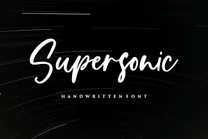 Supersonic - Handwritten Font, a Script Font by Fikryal Studio