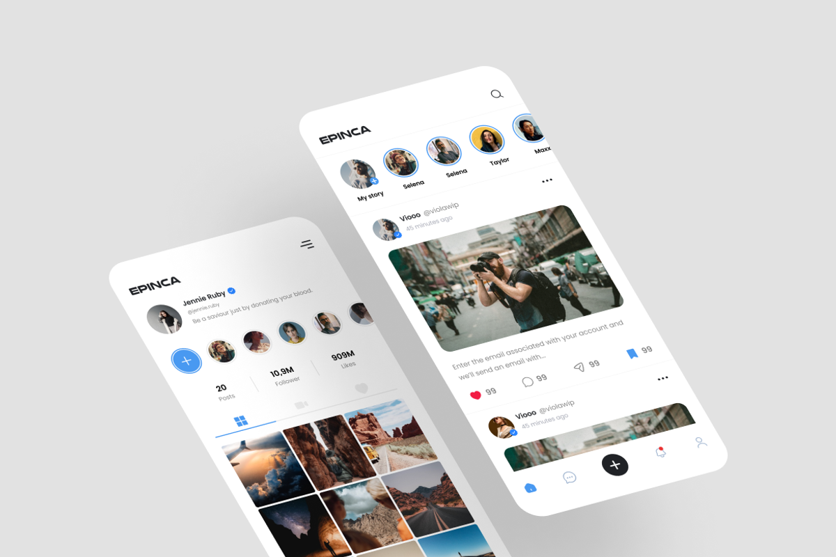 EPINCA - Social Network App UI Kit, an UI Kit Template by iDoodle Studio (Photo 2 of 4)
