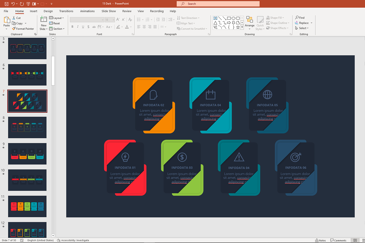 Colorful PowerPoint Template, a Presentation Template by Infographics project (Photo 13 of 13)