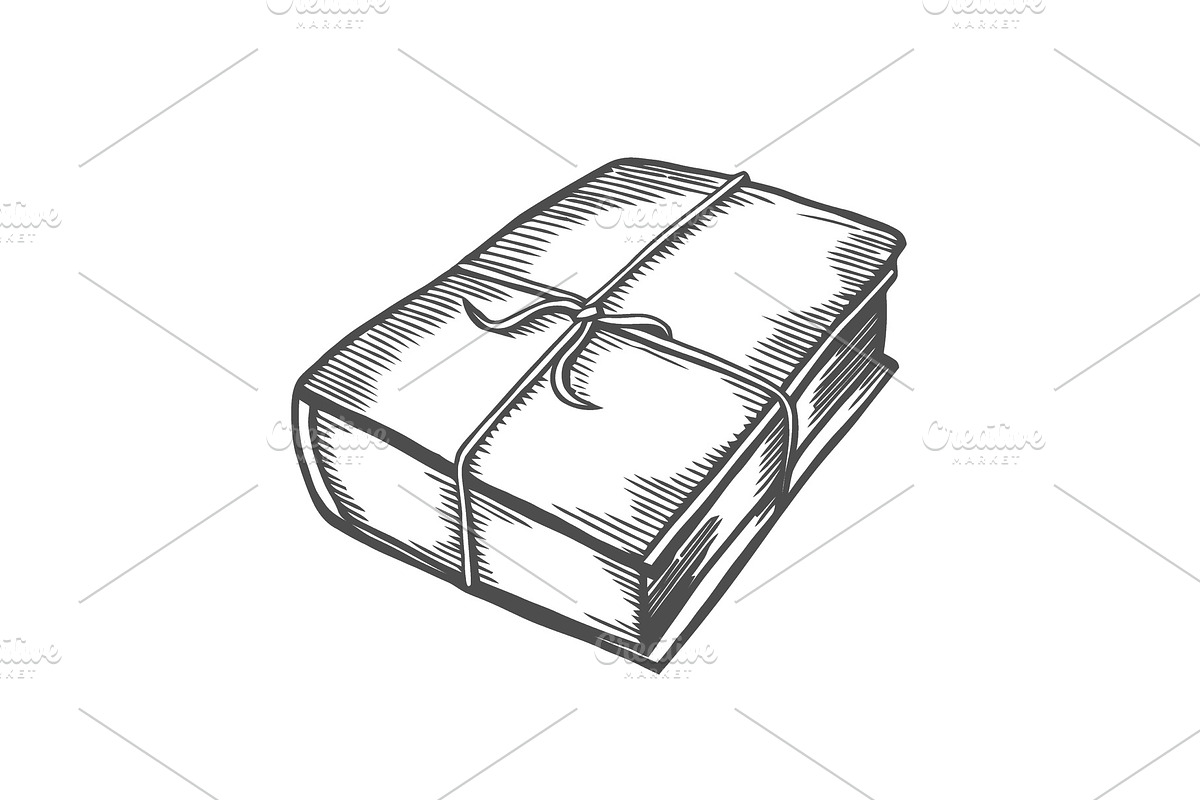 illustration of old book., a Decorative Illustration by IllustrationArtShop