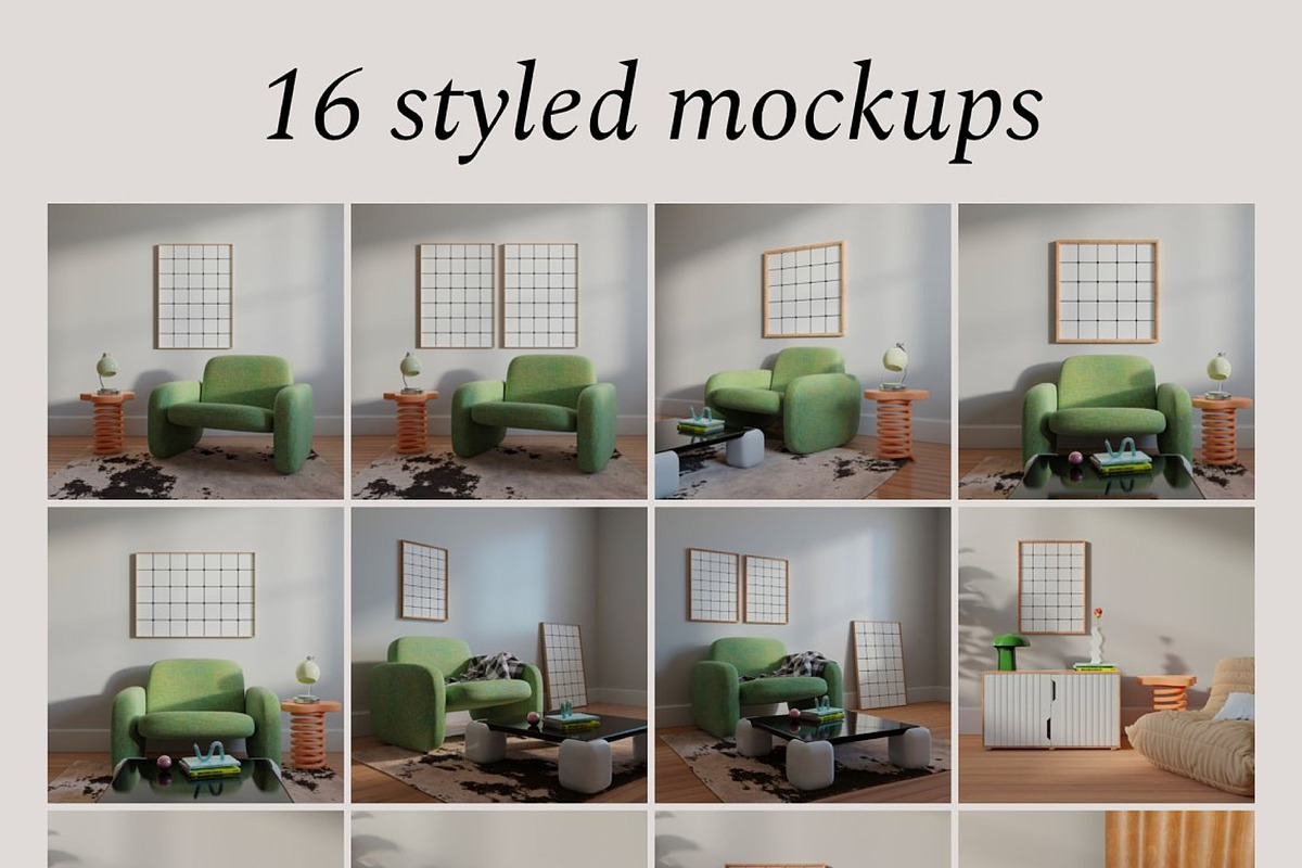 Artwork Mockups Bundle 20 in 1, a Household Mockup by Bonumo (Photo 37 of 41)