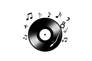 Vintage Vinyl Record & Turntable Bun, an Illustration by Creativeshirt (Thumbnail 11 of 31)