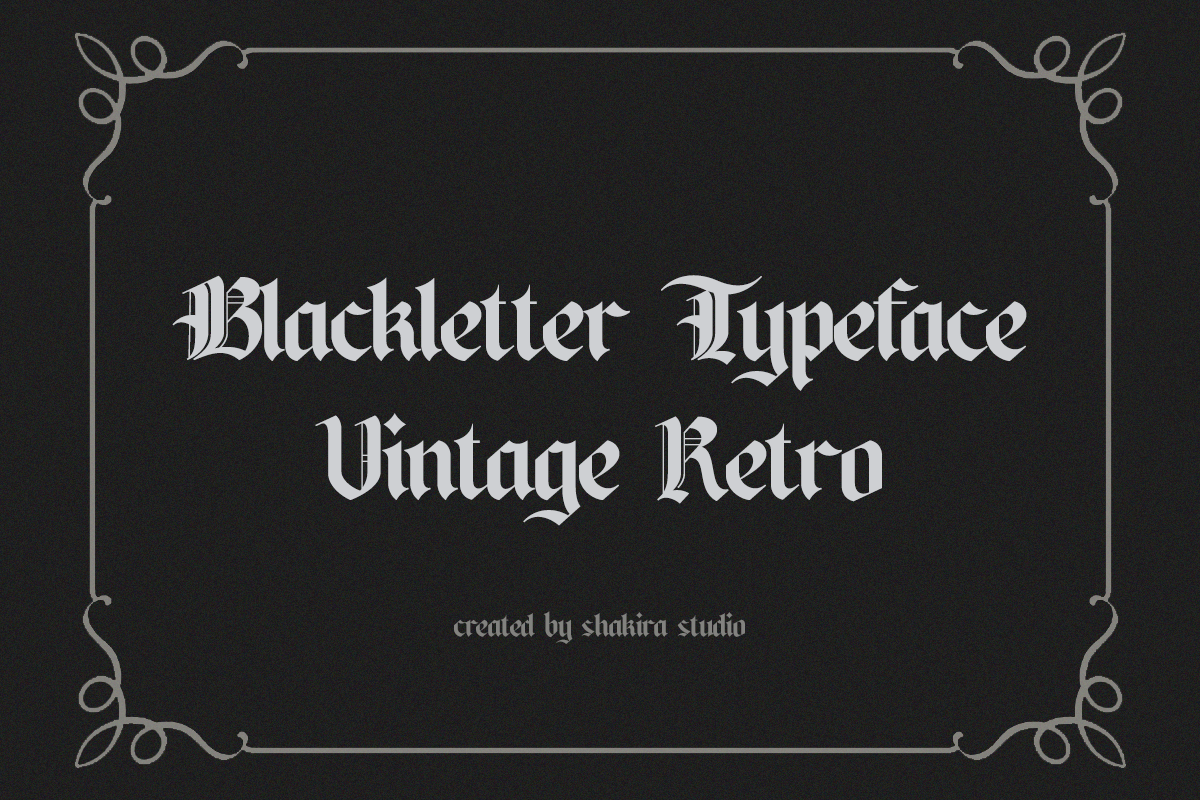 Baghen - Blackletter typeface, a Blackletter Font by Shakira Studio (Photo 9 of 11)