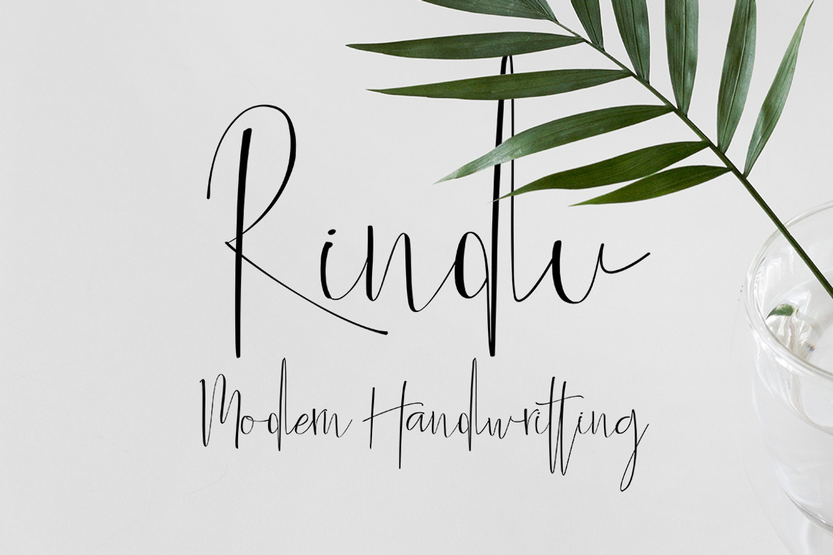 Rindu Script, a Script Font by Suhandi (Photo 3 of 4)