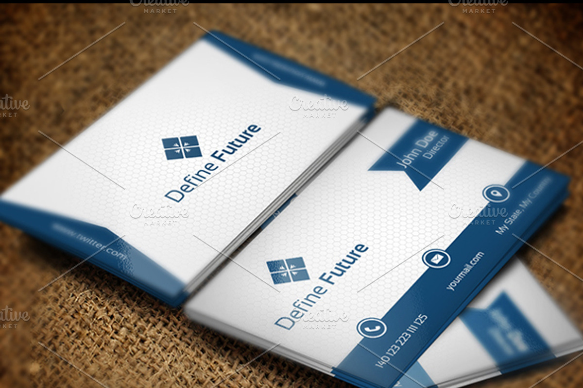 Define Future1 Business Card, a Business Card Template by Zia Grfx (Photo 2 of 2)