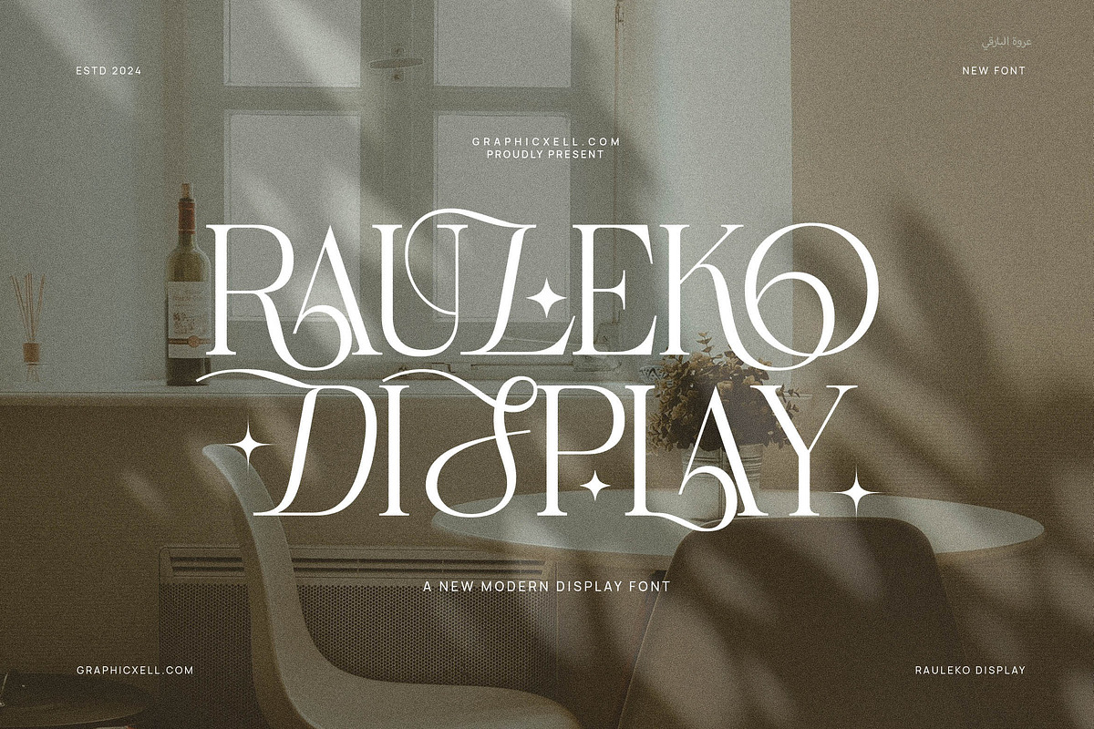 Rauleko Calligraphy Serif Font, a Serif Font by Graphicxell (Photo 1 of 10)