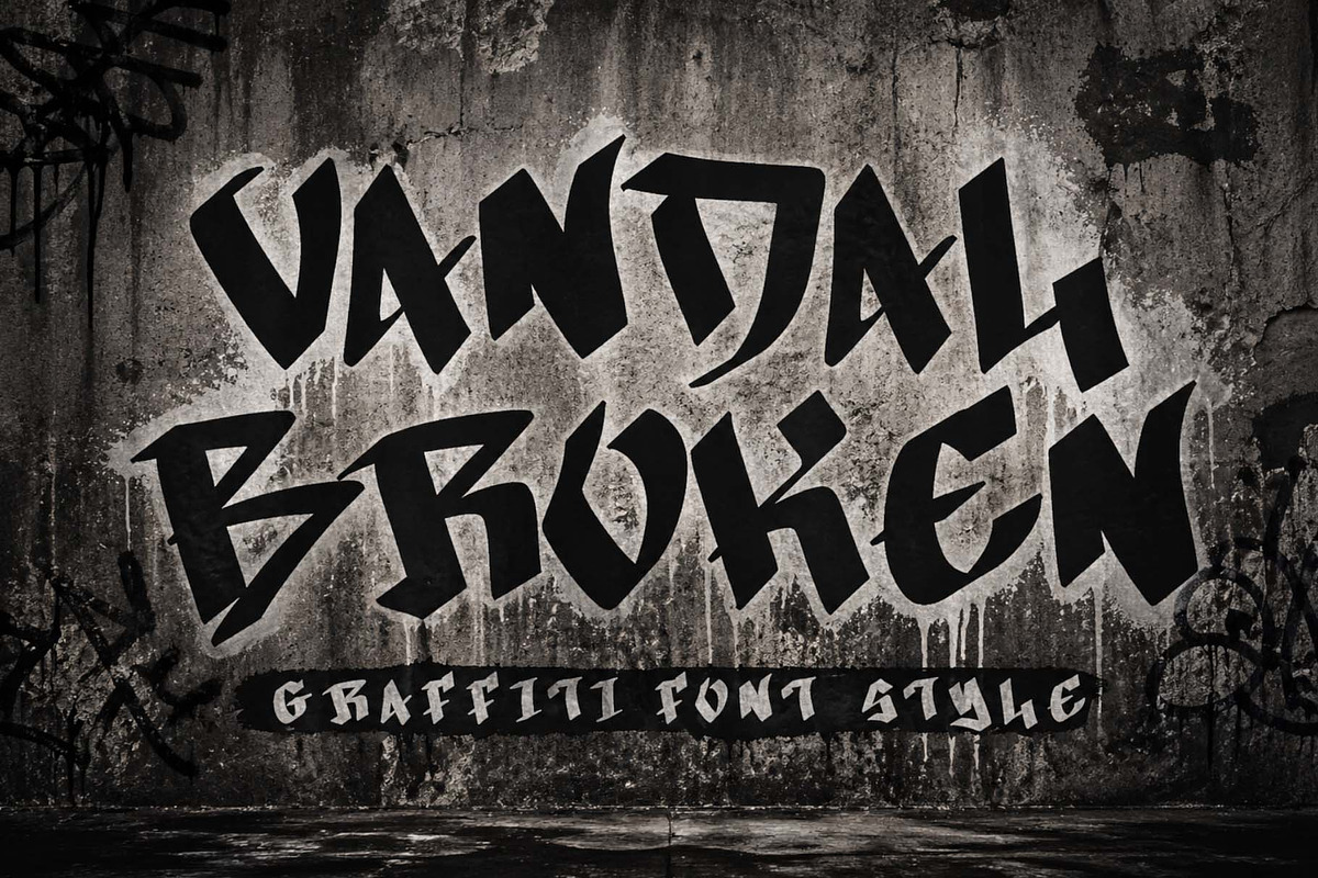 Vandal Broken, a Handwritten Font by Yoga Letter (Photo 1 of 5)